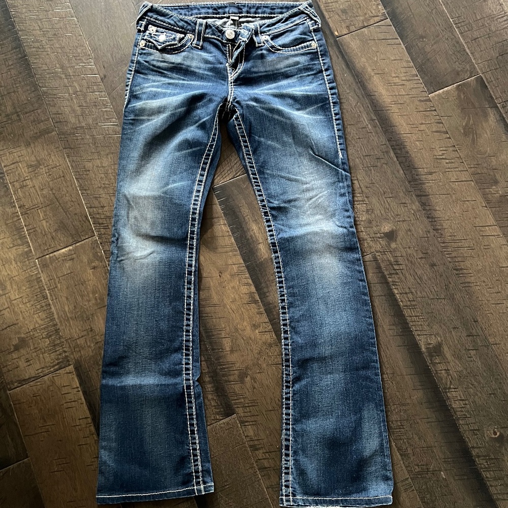 True Religion Boot Cut with Flaps Blue Jeans size 27